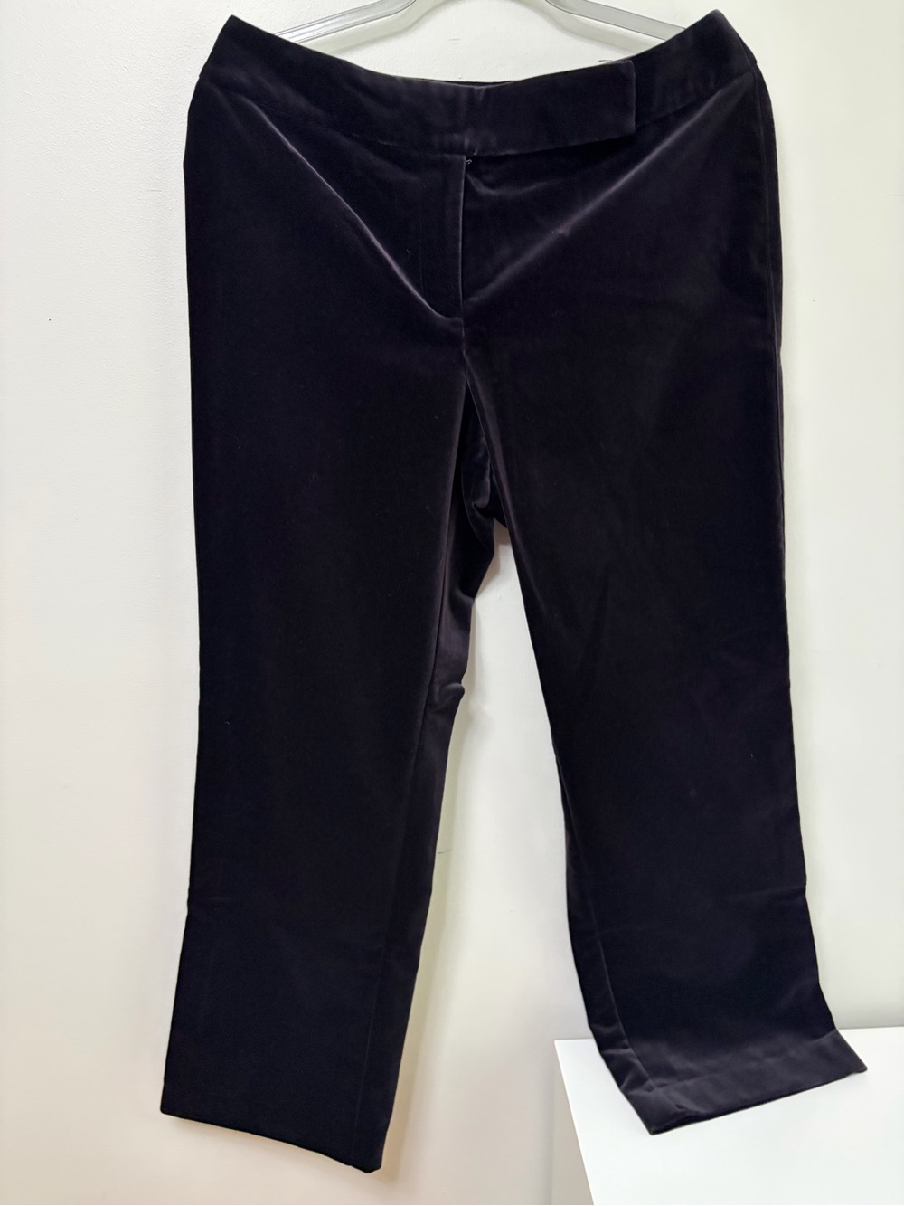 VTG Valerie Stevens Black Velvet Wide Leg Women’s Pants 12P 100% Cotton